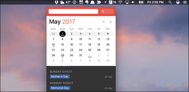 Apple calendar widget